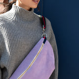 wayne sling bag | lavender suede