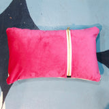 lumbar pillow | blue tiger | pink