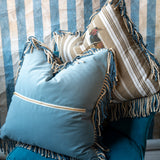 french ticking pillows | orange