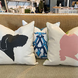 silhouette velvet pillow