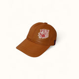 baseball cap | brown leather