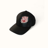 baseball cap | black leather