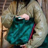 kent oversized clutch | evergreen