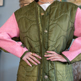 THE quilted jacket | bright pink