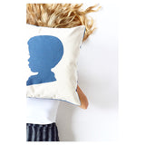 silhouette velvet pillow