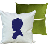 silhouette velvet pillow