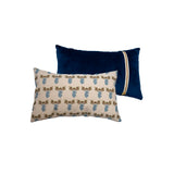 lumbar pillow | multi reindeer | navy