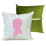 silhouette velvet pillows