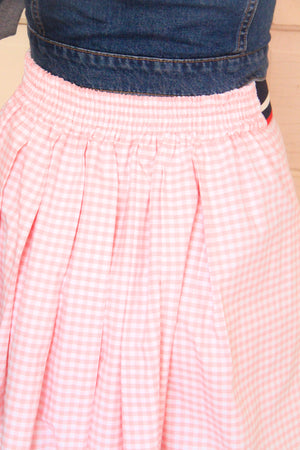 field skirt | pink gingham