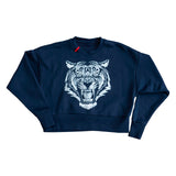 drop shoulder pullover | tiger | navy