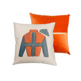 square pillow | orange jockey silk