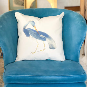 pillow | blue crane