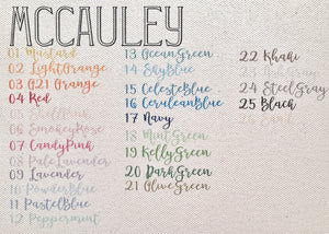 no. 5 large cosmetic | mccauley font